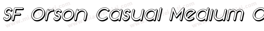 SF Orson Casual Medium Oblique字体转换